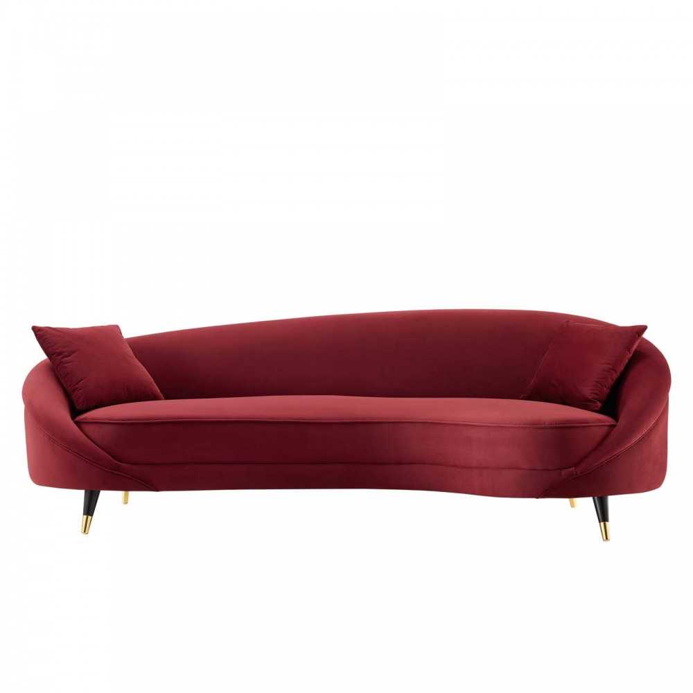 Echo Performance Velvet Sofa, Maroon
