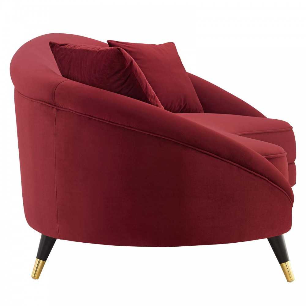 Echo Performance Velvet Sofa, Maroon