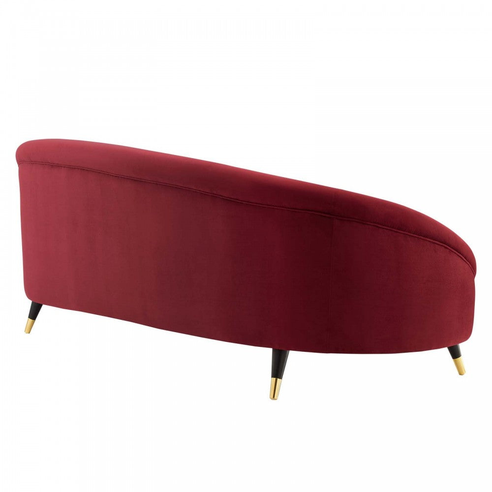 Echo Performance Velvet Sofa, Maroon