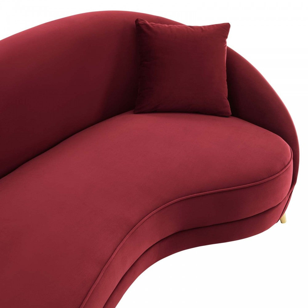 Echo Performance Velvet Sofa, Maroon
