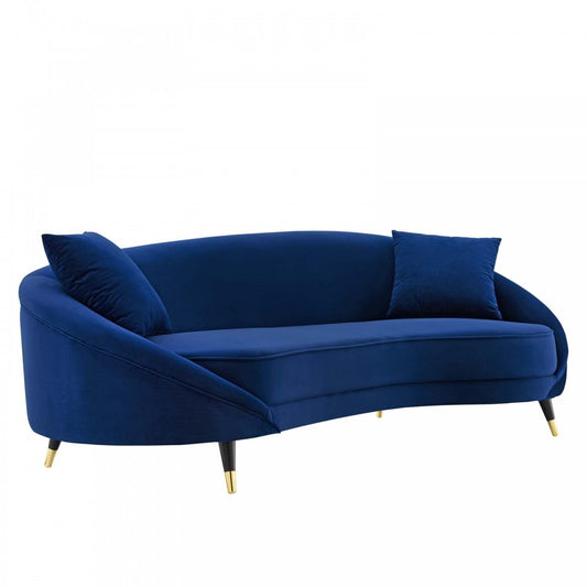 Echo Performance Velvet Sofa, Navy