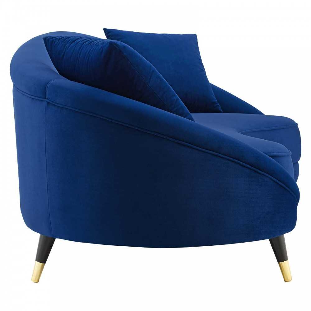 Echo Performance Velvet Sofa, Navy