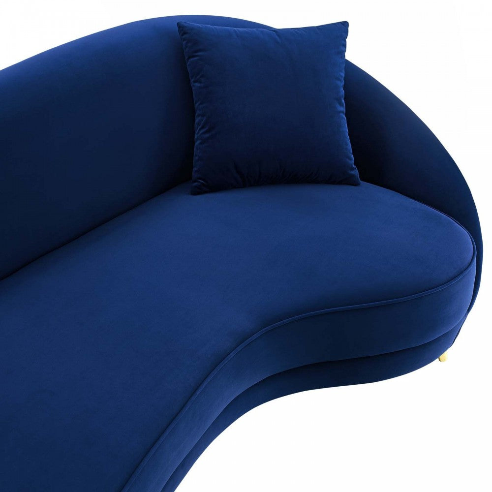 Echo Performance Velvet Sofa, Navy