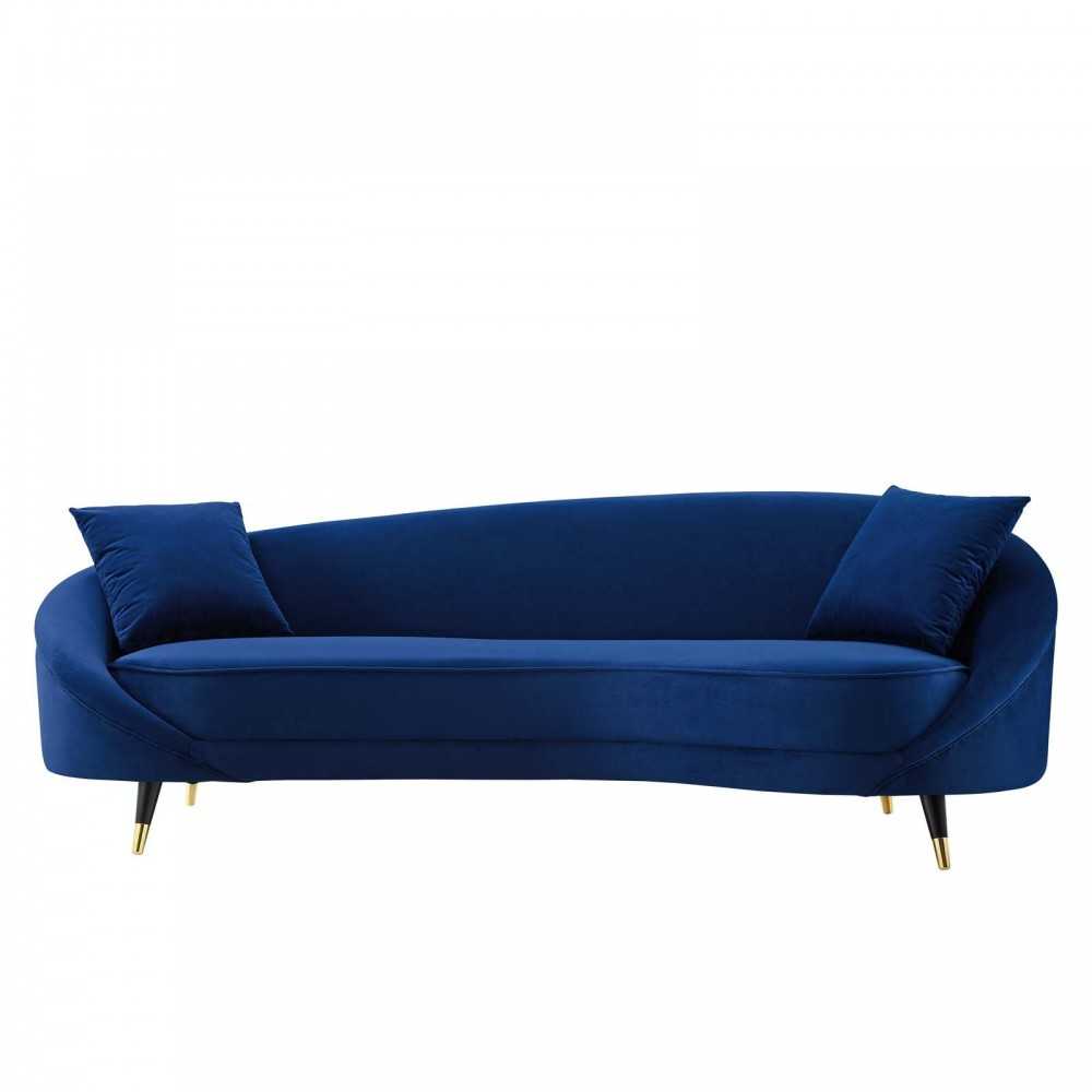 Echo Performance Velvet Sofa, Navy