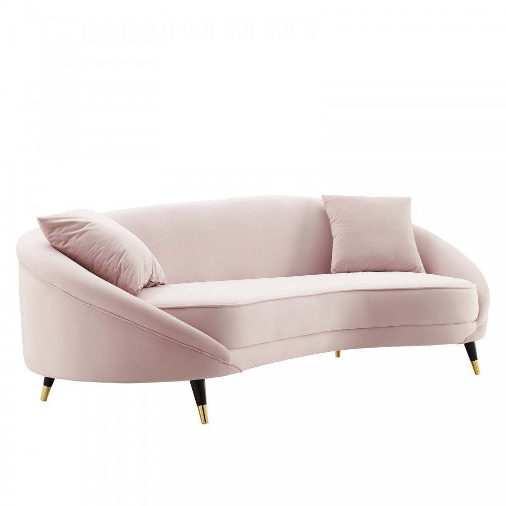 Echo Performance Velvet Sofa, Pink