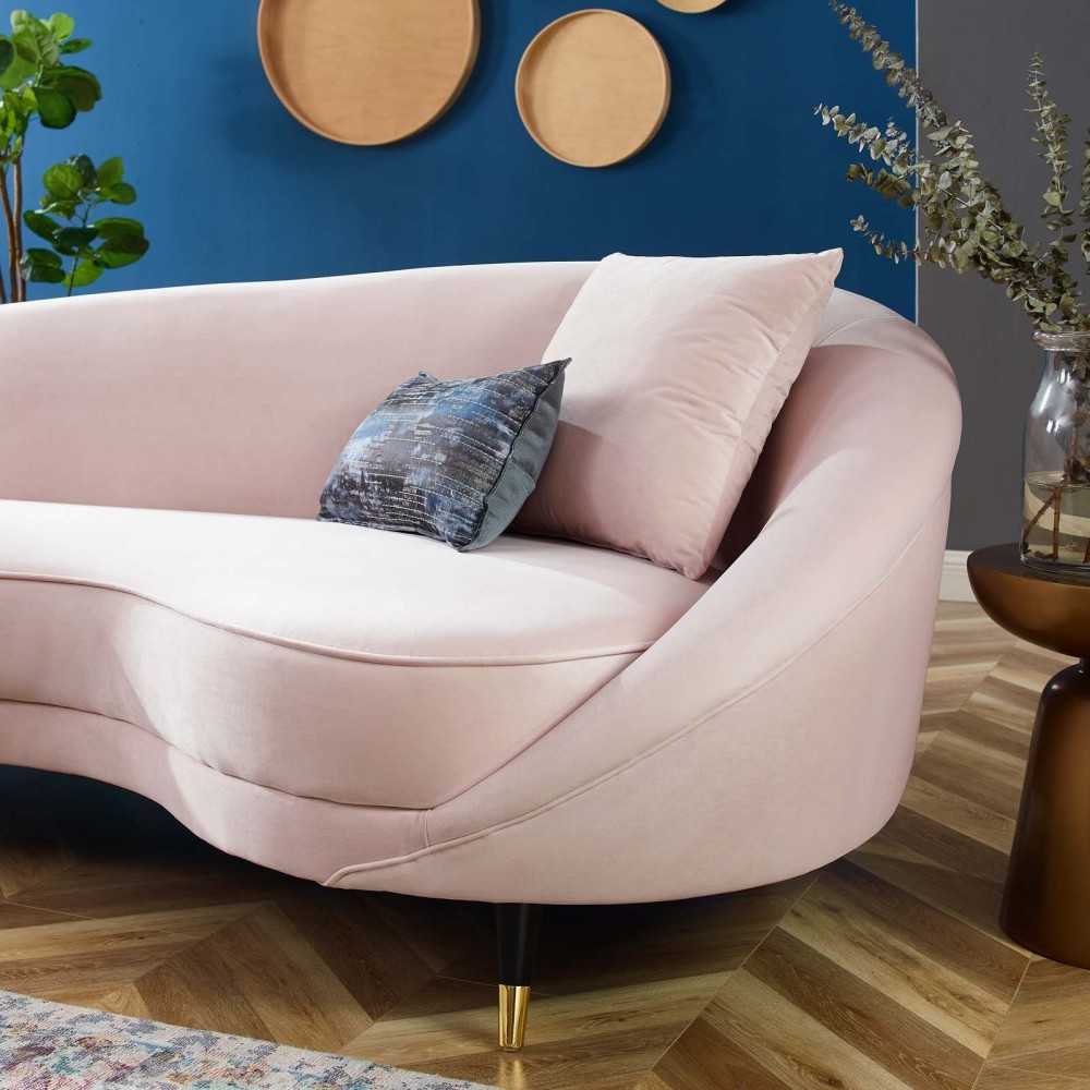 Echo Performance Velvet Sofa, Pink