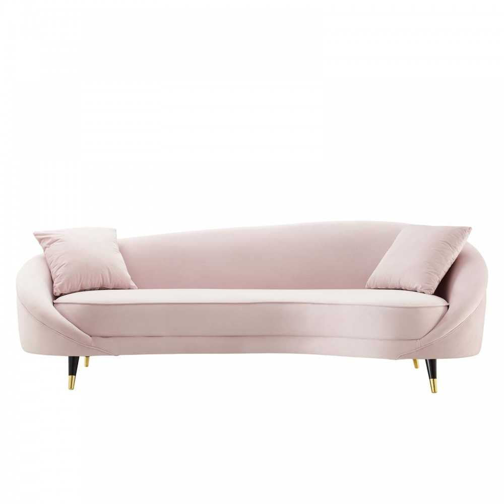 Echo Performance Velvet Sofa, Pink