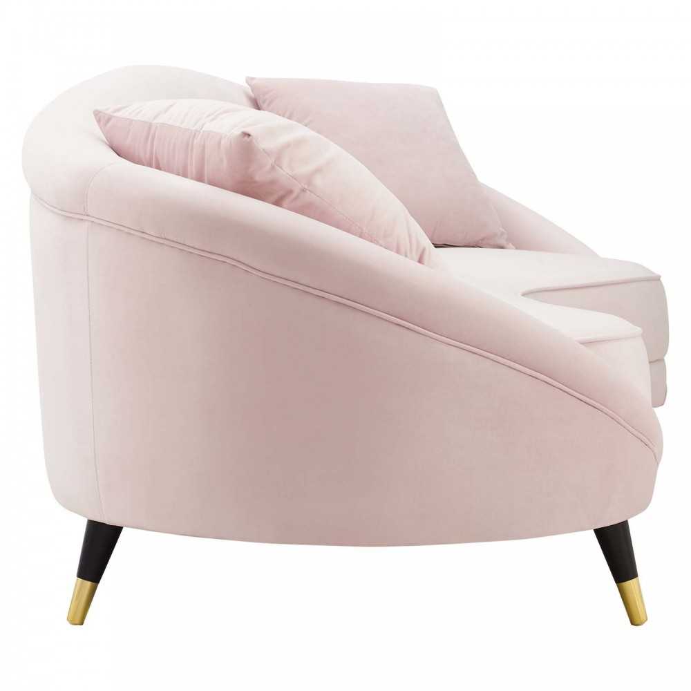 Echo Performance Velvet Sofa, Pink