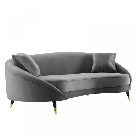 Echo Performance Velvet Sofa, Gray
