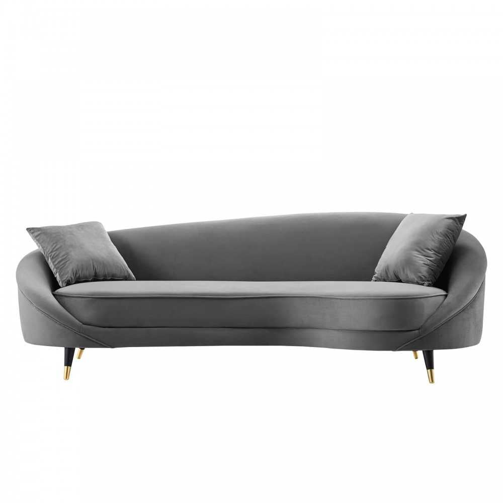 Echo Performance Velvet Sofa, Gray