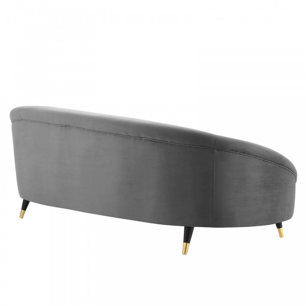 Echo Performance Velvet Sofa, Gray