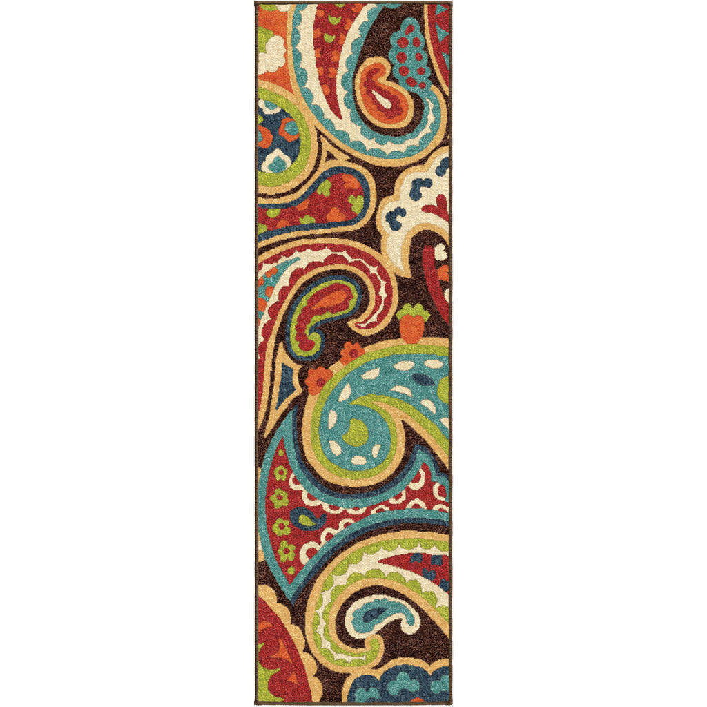 Orian Veranda Paisley Veranda Multi 27"X96"