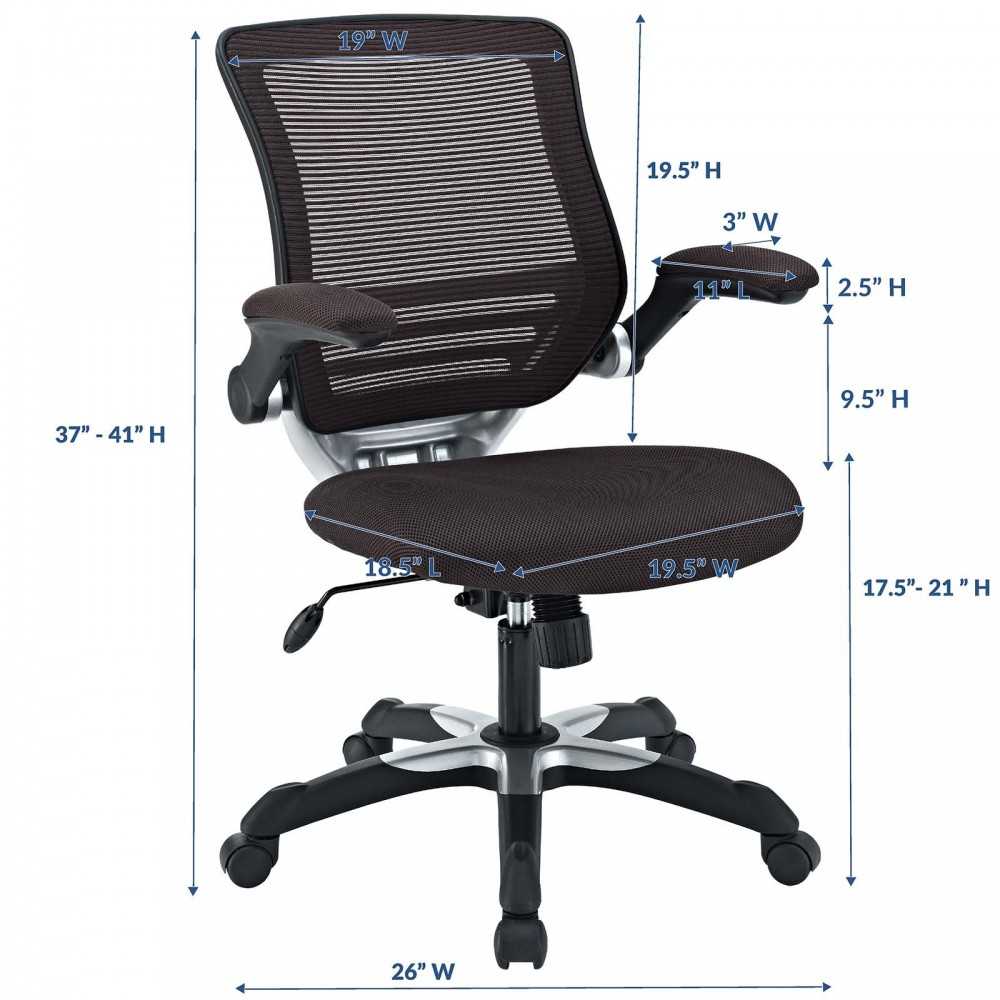 Edge Mesh Office Chair, Brown