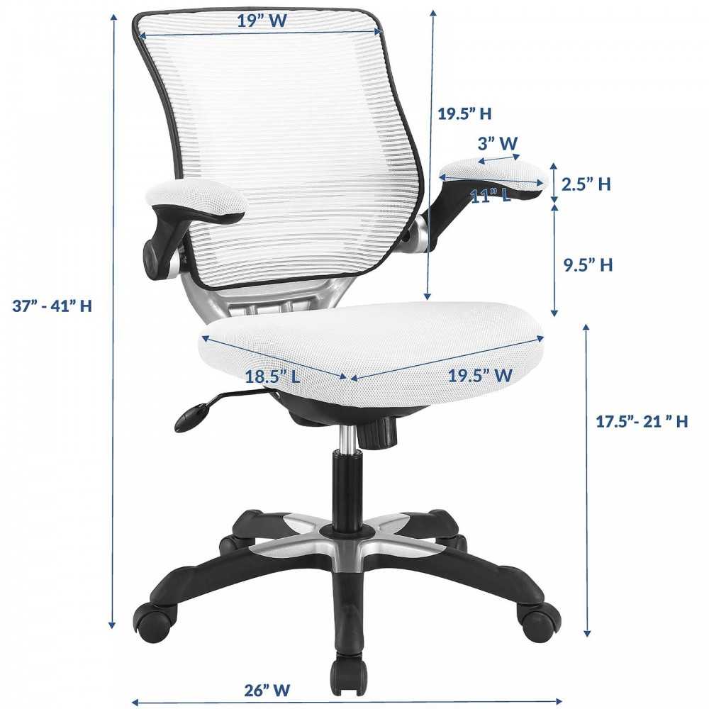 Edge Mesh Office Chair, White