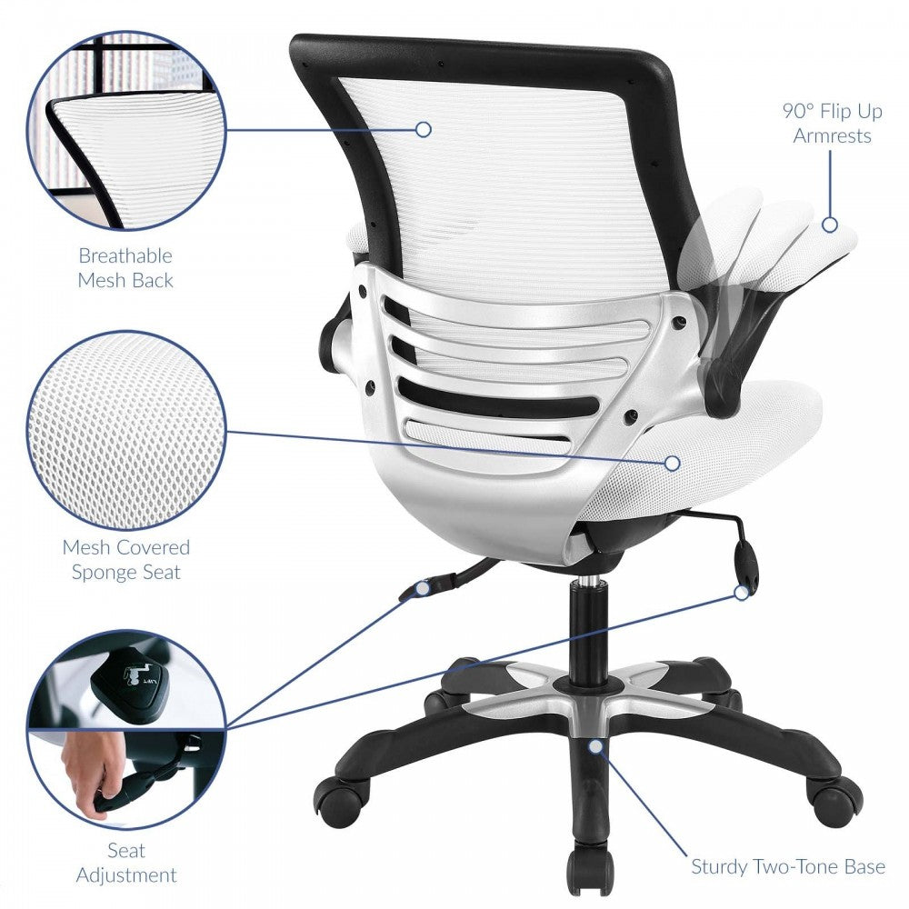 Edge Mesh Office Chair, White