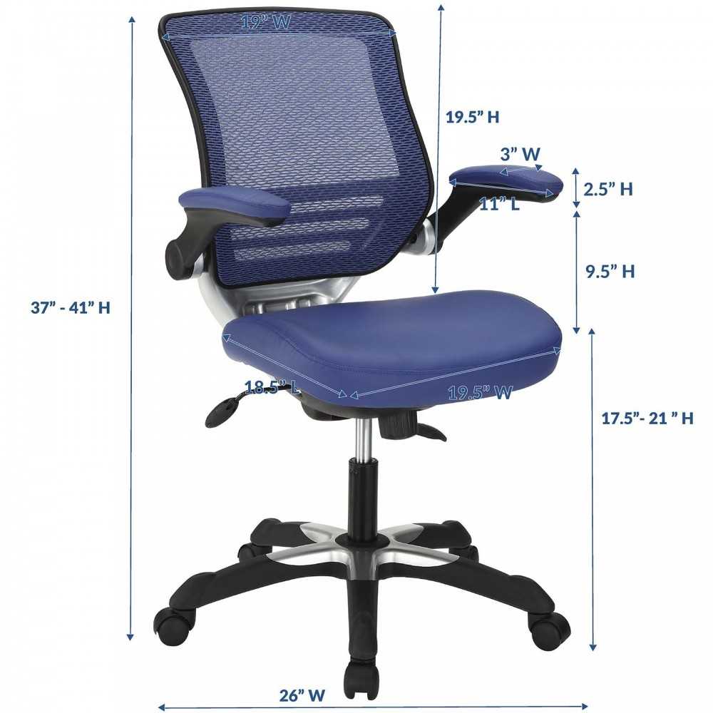 Edge Vinyl Office Chair, Blue