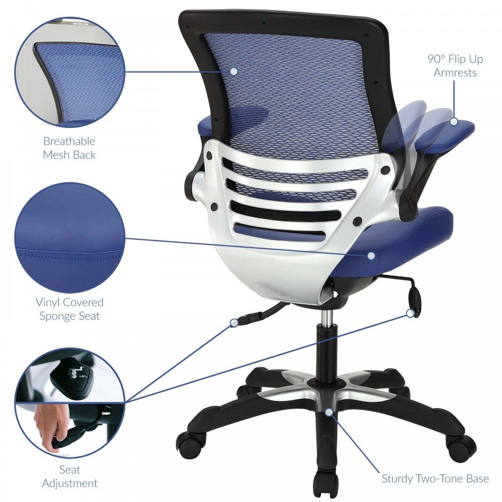 Edge Vinyl Office Chair, Blue