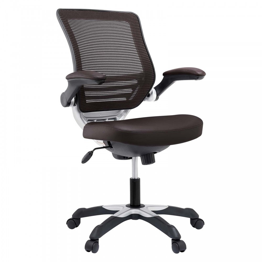 Edge Vinyl Office Chair, Brown