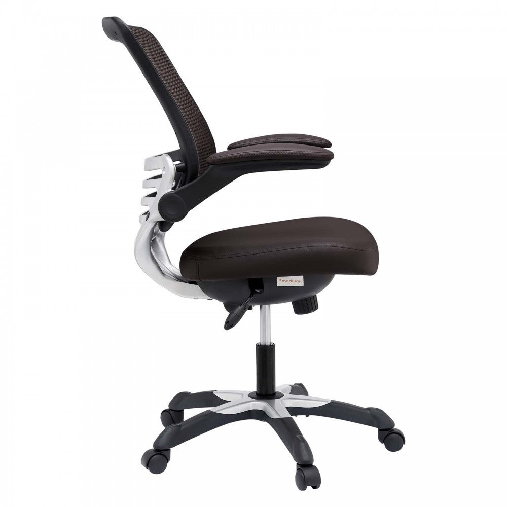 Edge Vinyl Office Chair, Brown