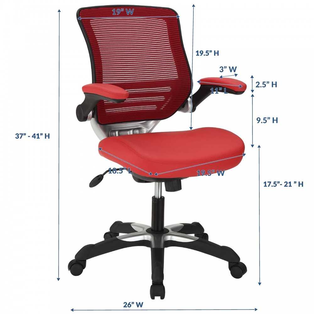 Edge Vinyl Office Chair, Red