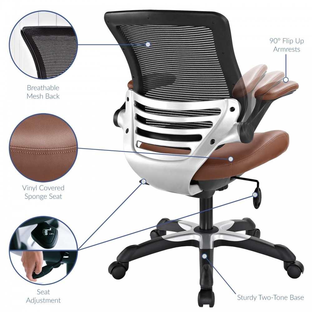 Edge Vinyl Office Chair, Tan