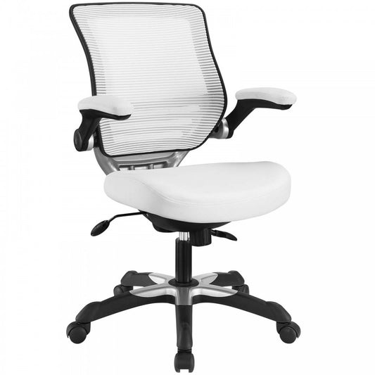 Edge Vinyl Office Chair, White