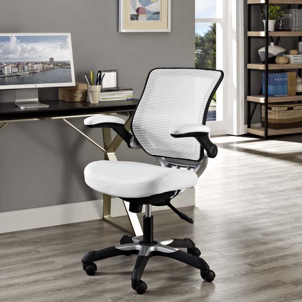 Edge Vinyl Office Chair, White