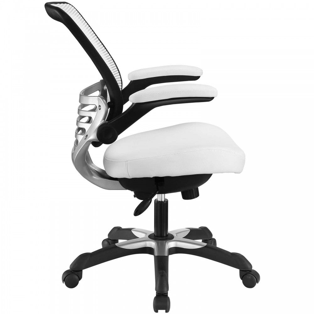 Edge Vinyl Office Chair, White