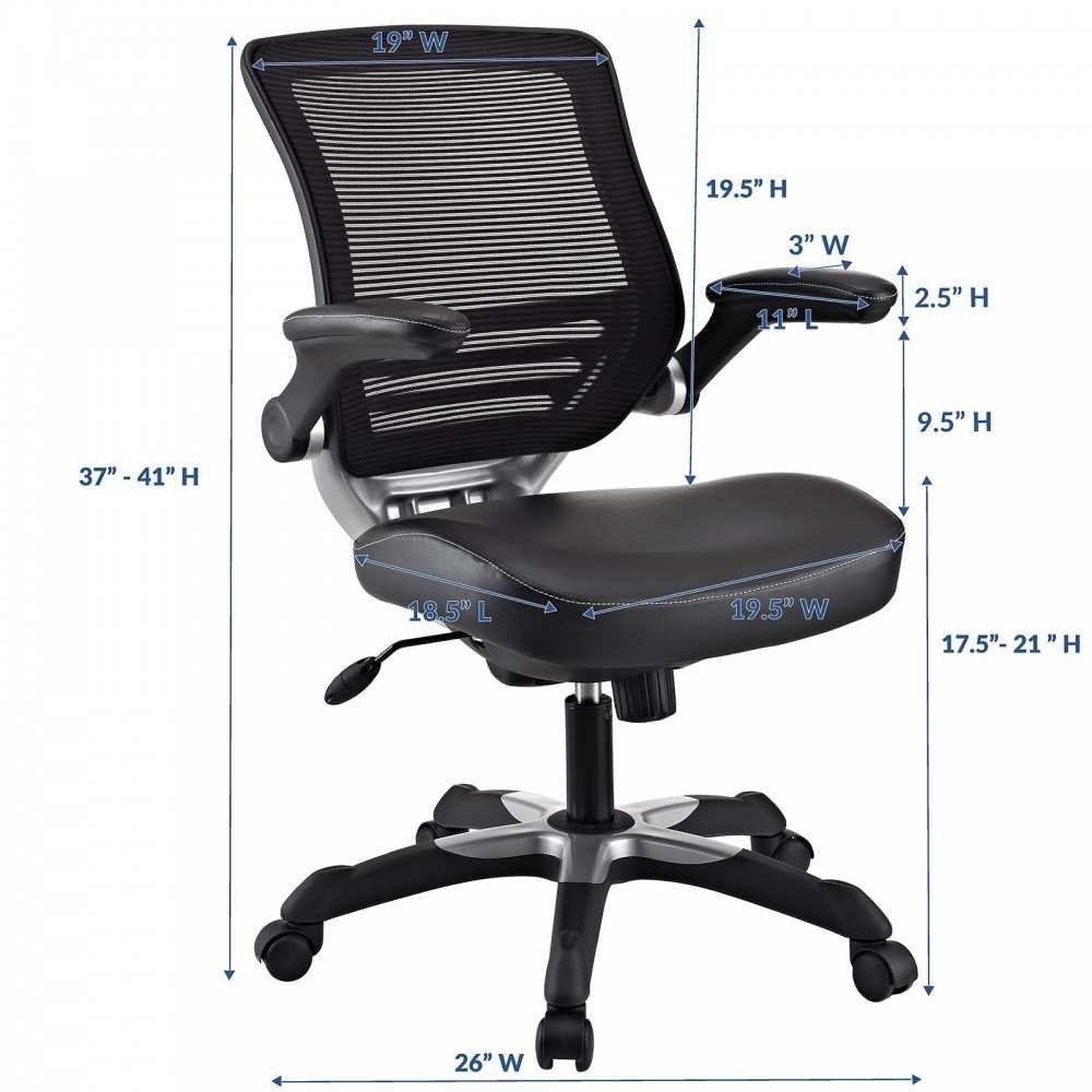 Edge Vinyl Office Chair, Black