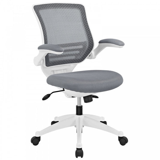 Edge White Base Office Chair, Gray