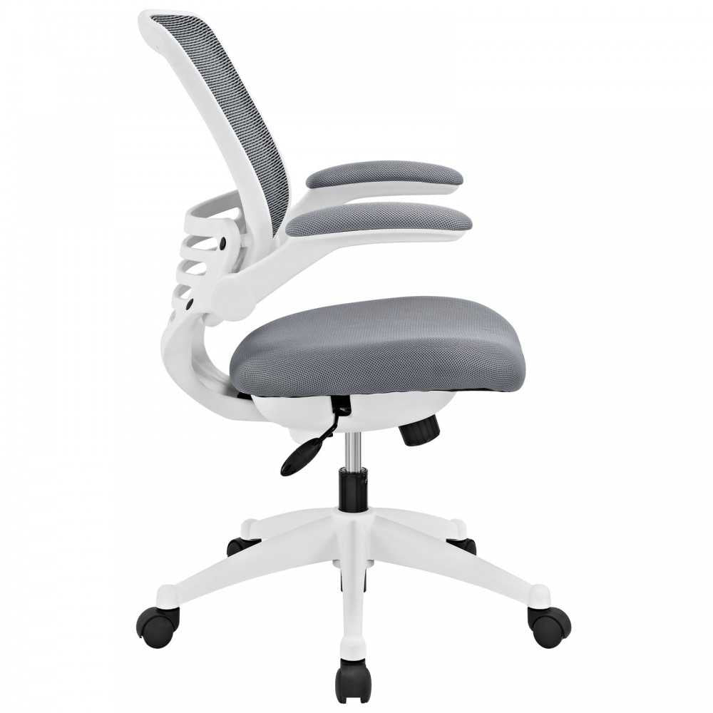 Edge White Base Office Chair, Gray