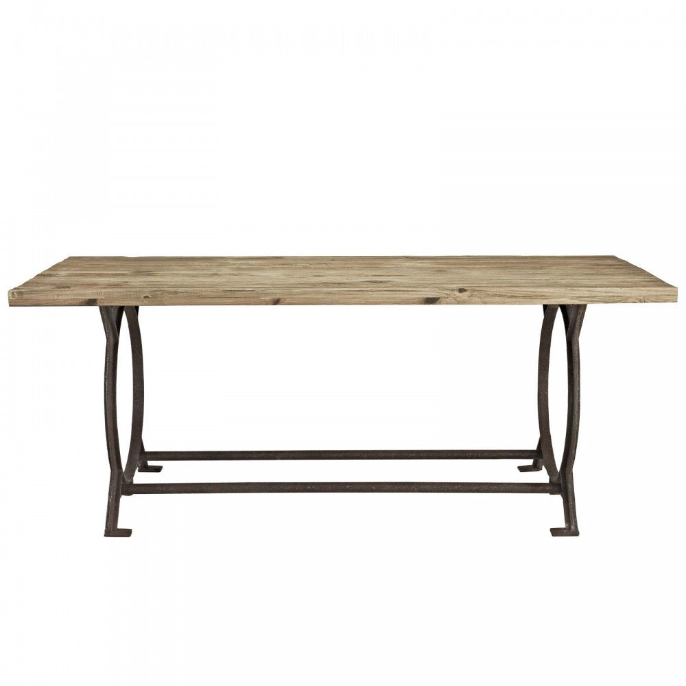 Effuse Rectangle Wood Top Dining Table