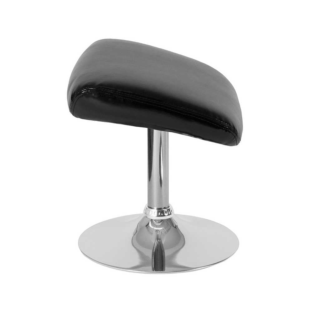 Egg Series Black LeatherSoft Ottoman