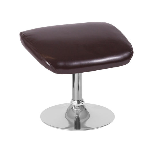 Egg Series Brown LeatherSoft Ottoman