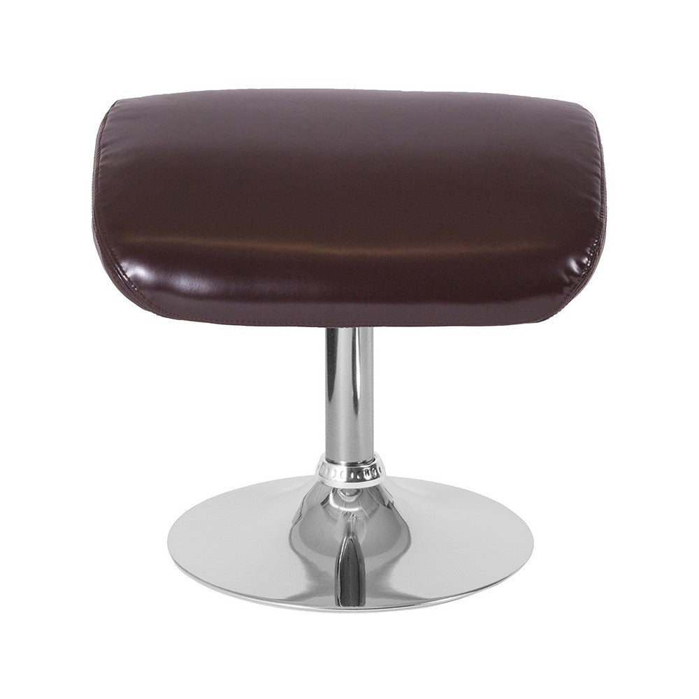 Egg Series Brown LeatherSoft Ottoman