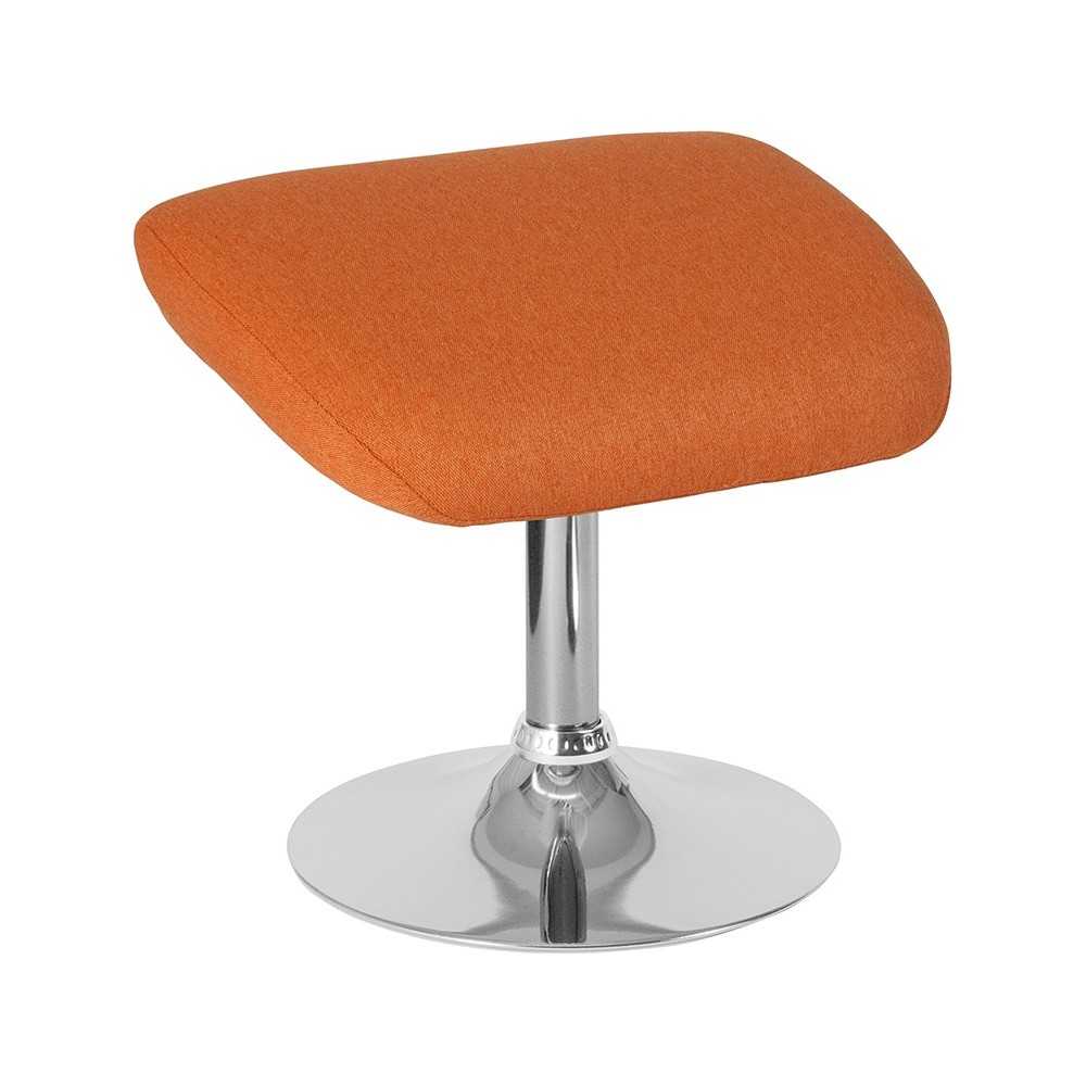 Egg Series Orange Fabric Ottoman