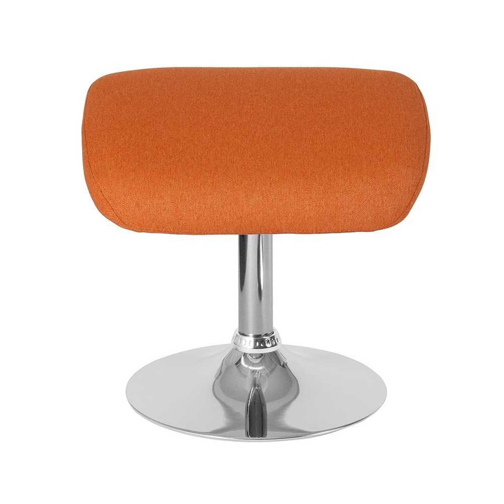 Egg Series Orange Fabric Ottoman