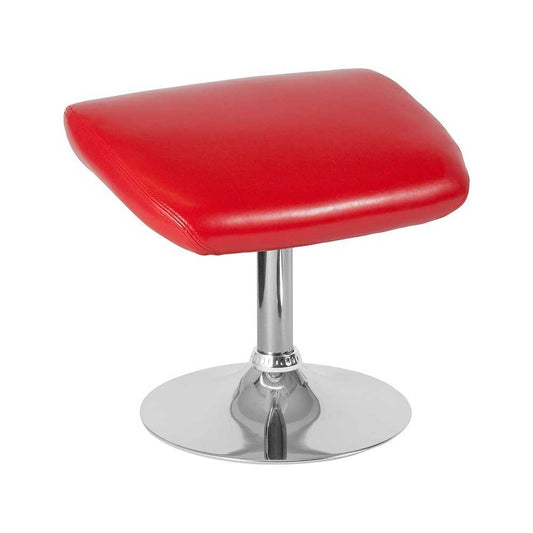 Egg Series Red LeatherSoft Ottoman