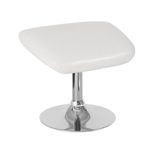 Egg Series White LeatherSoft Ottoman