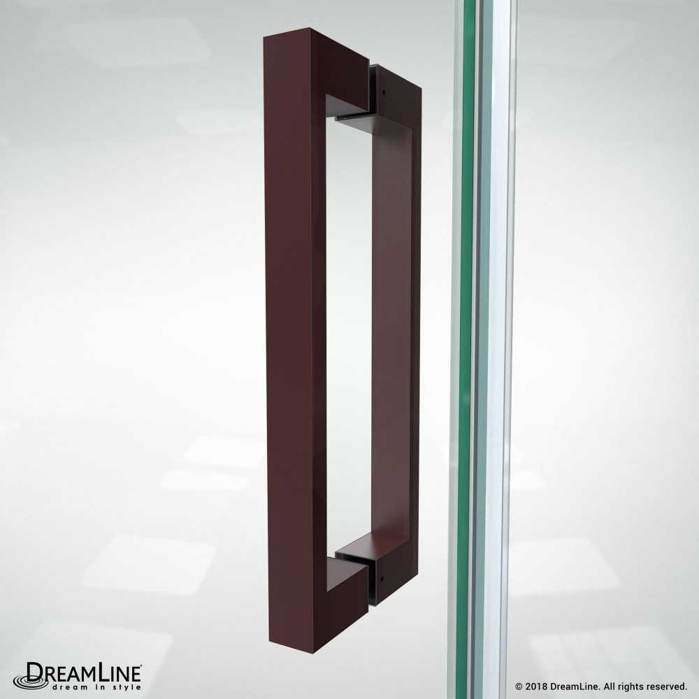 Elegance Plus 30-30 3/4 in. W x 72 in. H Frameless Pivot Shower Door in Oil Rubbed Bronze