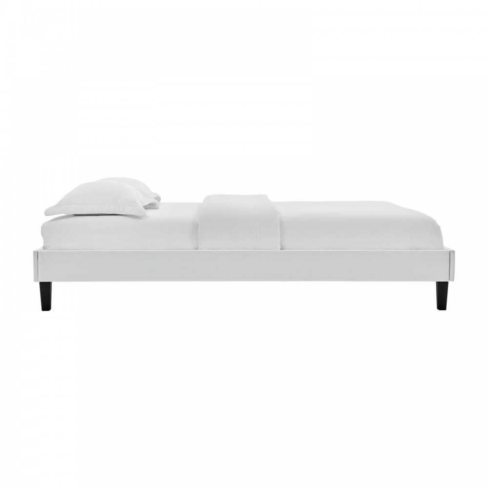 Elise Full Performance Velvet Platform Bed, Light Gray, MOD-6877-LGR