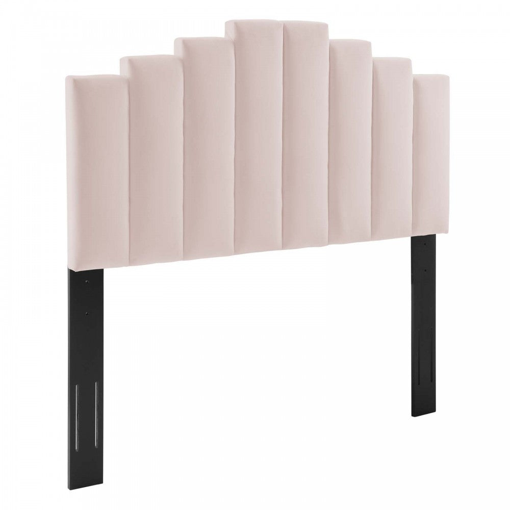 Elise Full Performance Velvet Platform Bed, Pink, MOD-6877-PNK