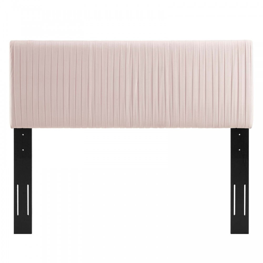 Eloise Channel Tufted Performance Velvet King/California King Headboard, Pink