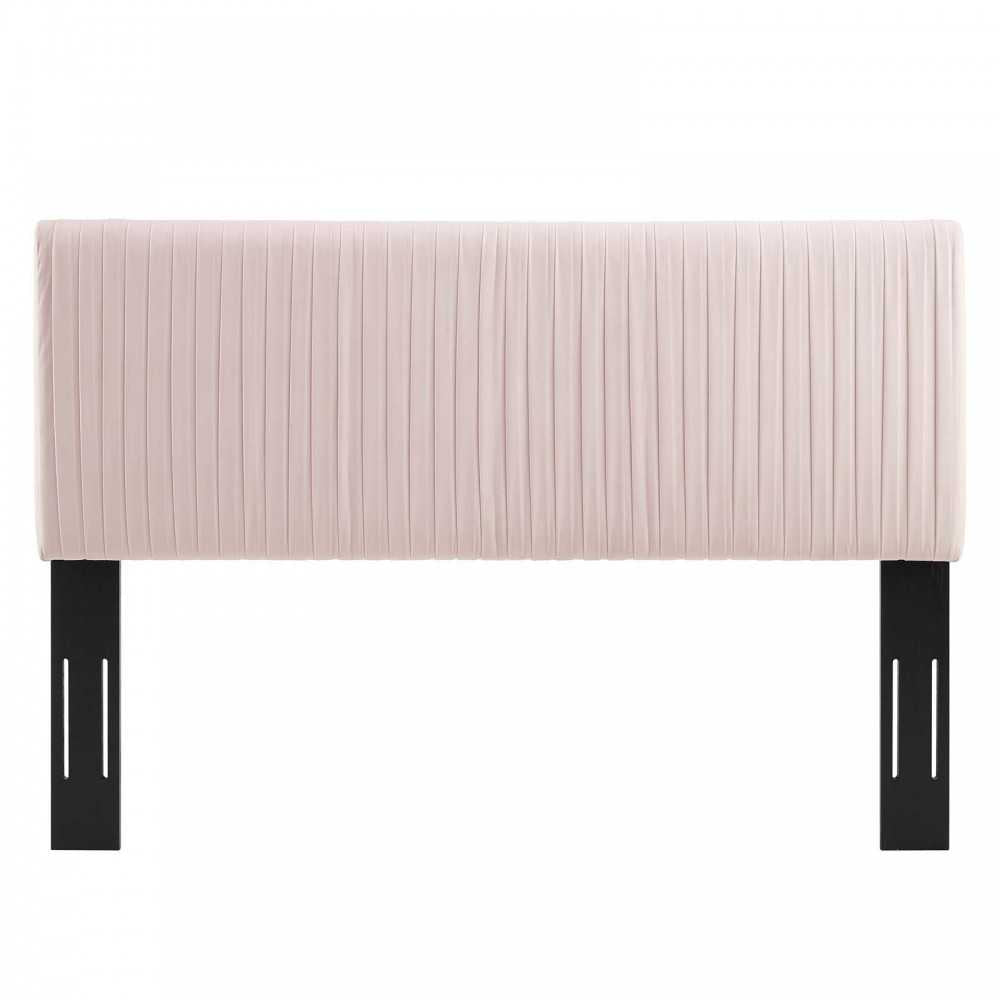 Eloise Channel Tufted Performance Velvet King/California King Headboard, Pink