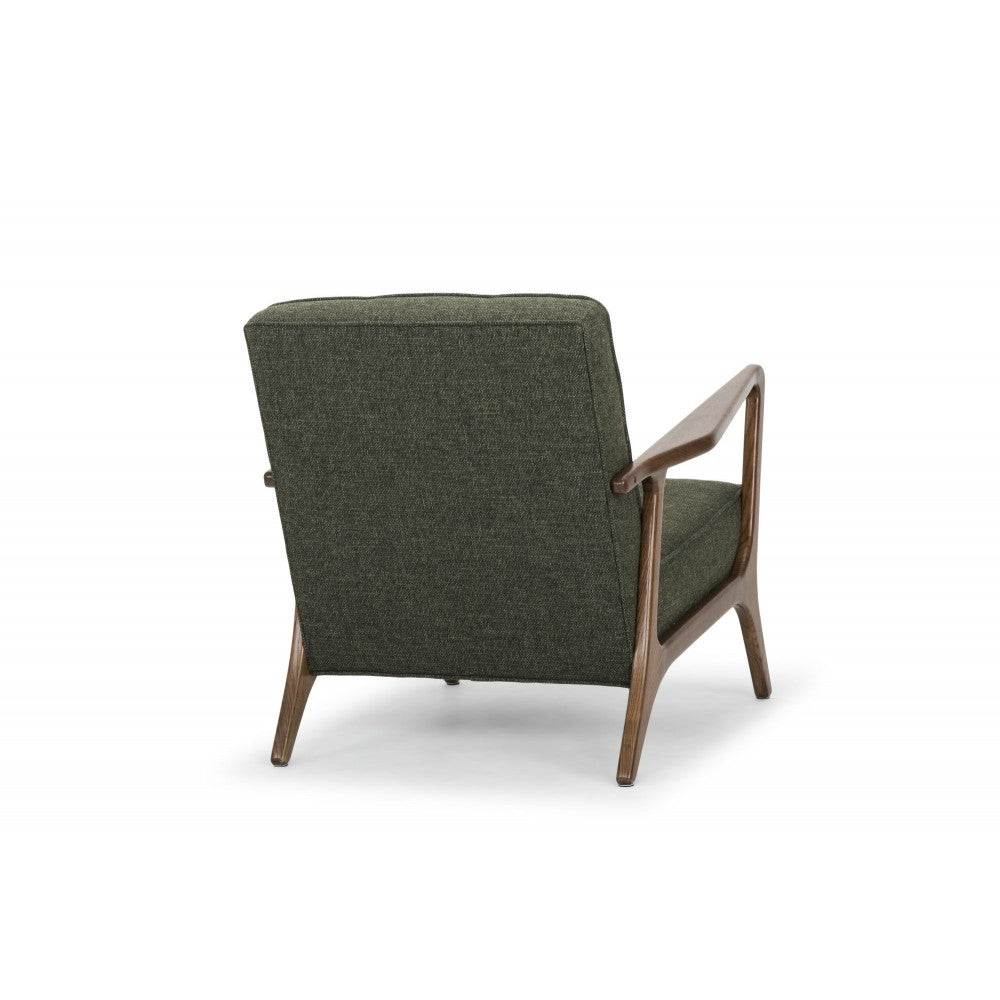 Eloise Hunter Green Tweed Fabric Occasional Chair