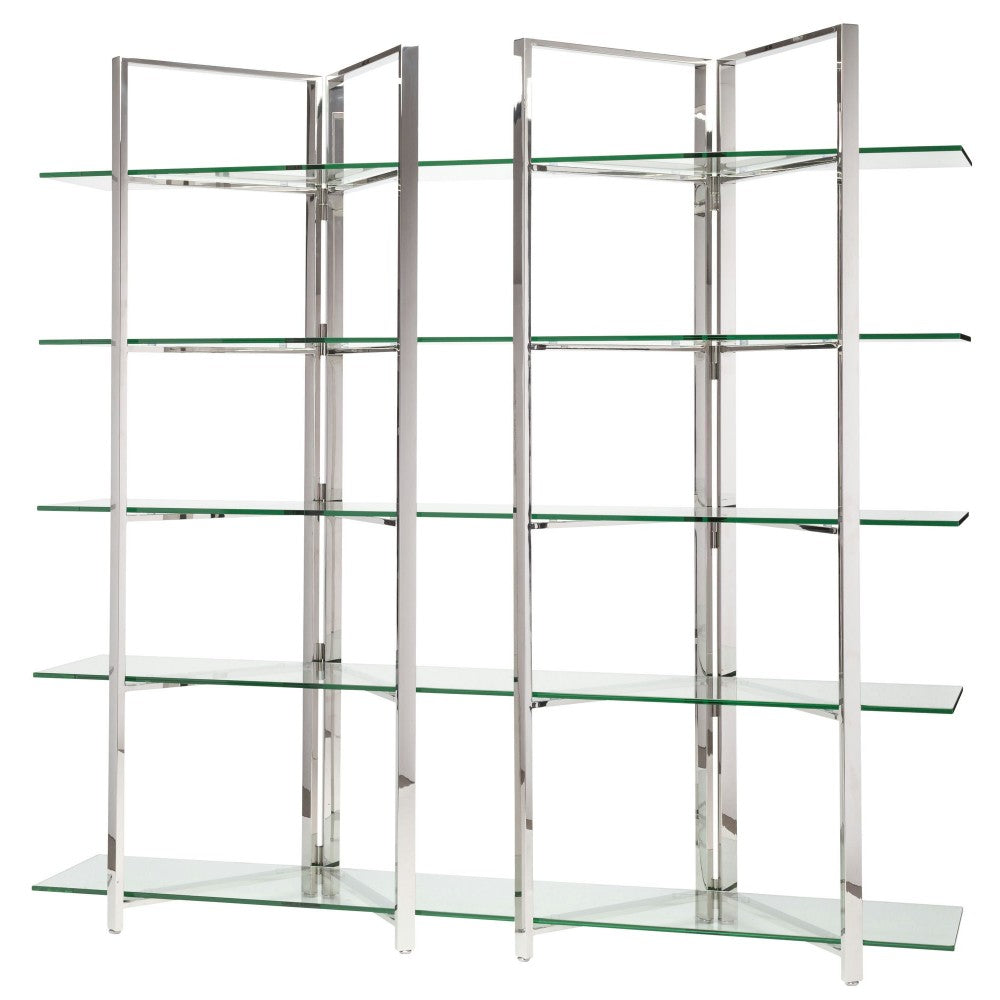Elton Silver Metal Display Shelving
