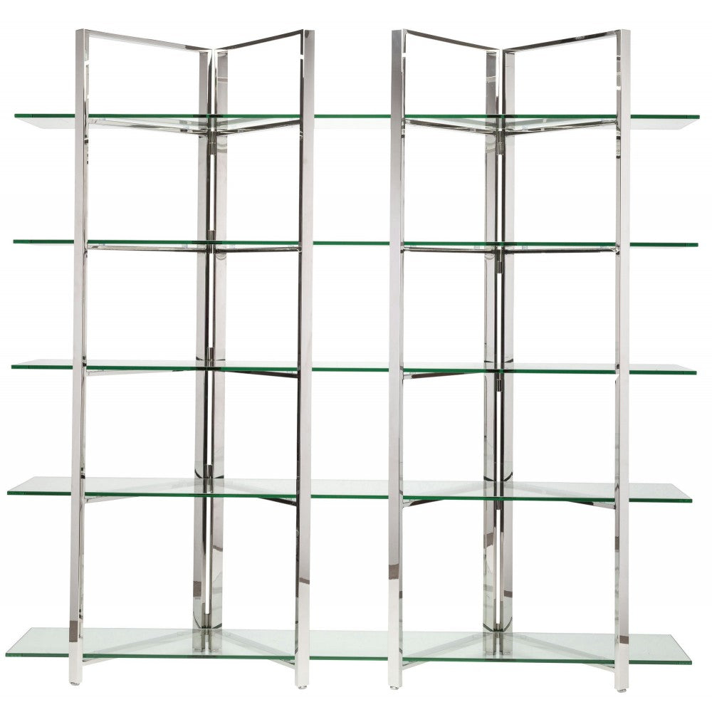 Elton Silver Metal Display Shelving