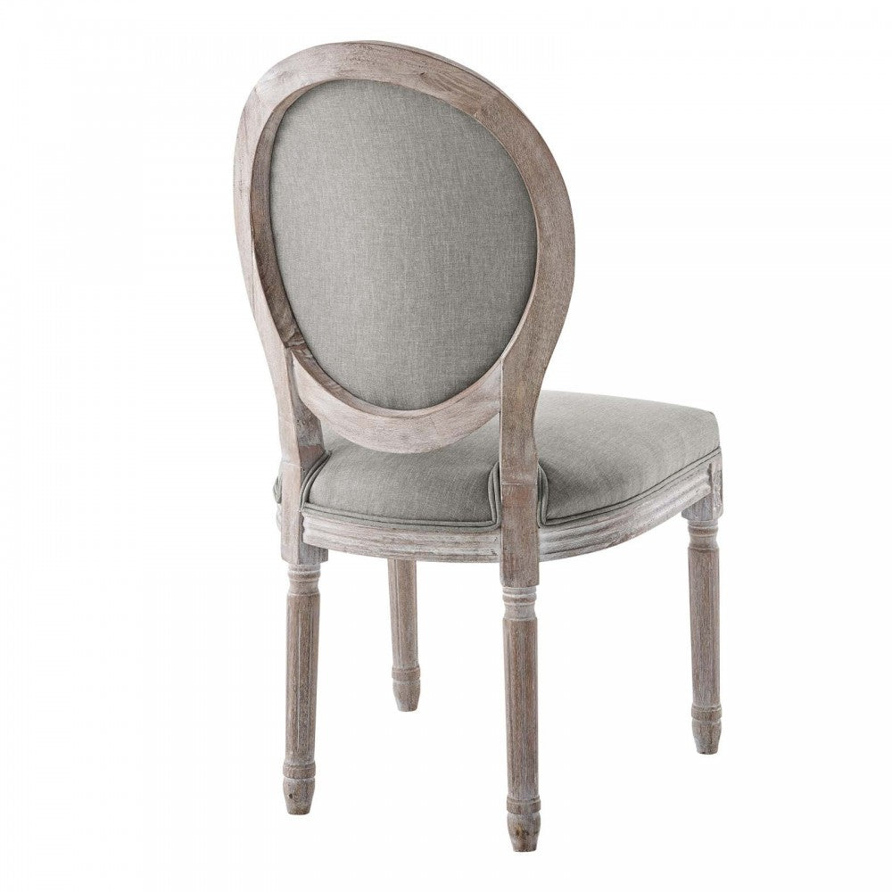 Emanate Dining Side Chair Upholstered Fabric Set of 2, Light Gray