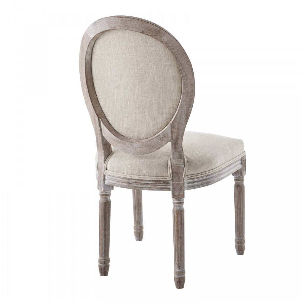 Emanate Dining Side Chair Upholstered Fabric Set of 2, Beige