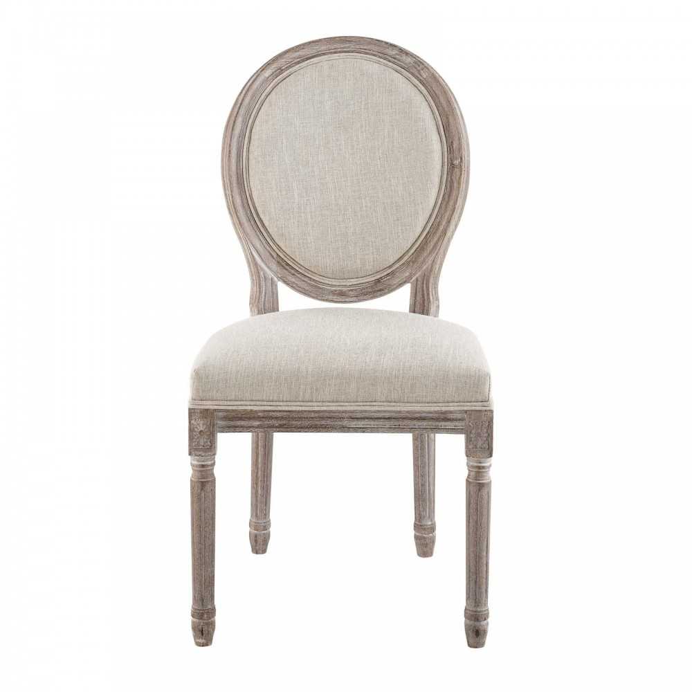 Emanate Dining Side Chair Upholstered Fabric Set of 2, Beige